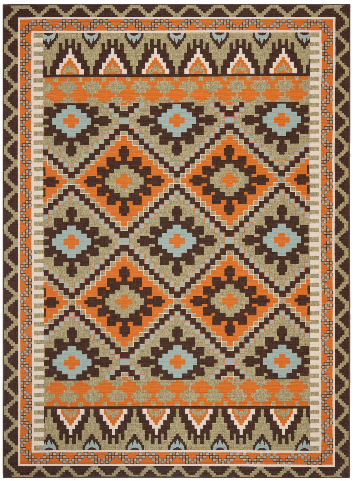 Safavieh Veranda Ver096 Green/Terracotta Rug.