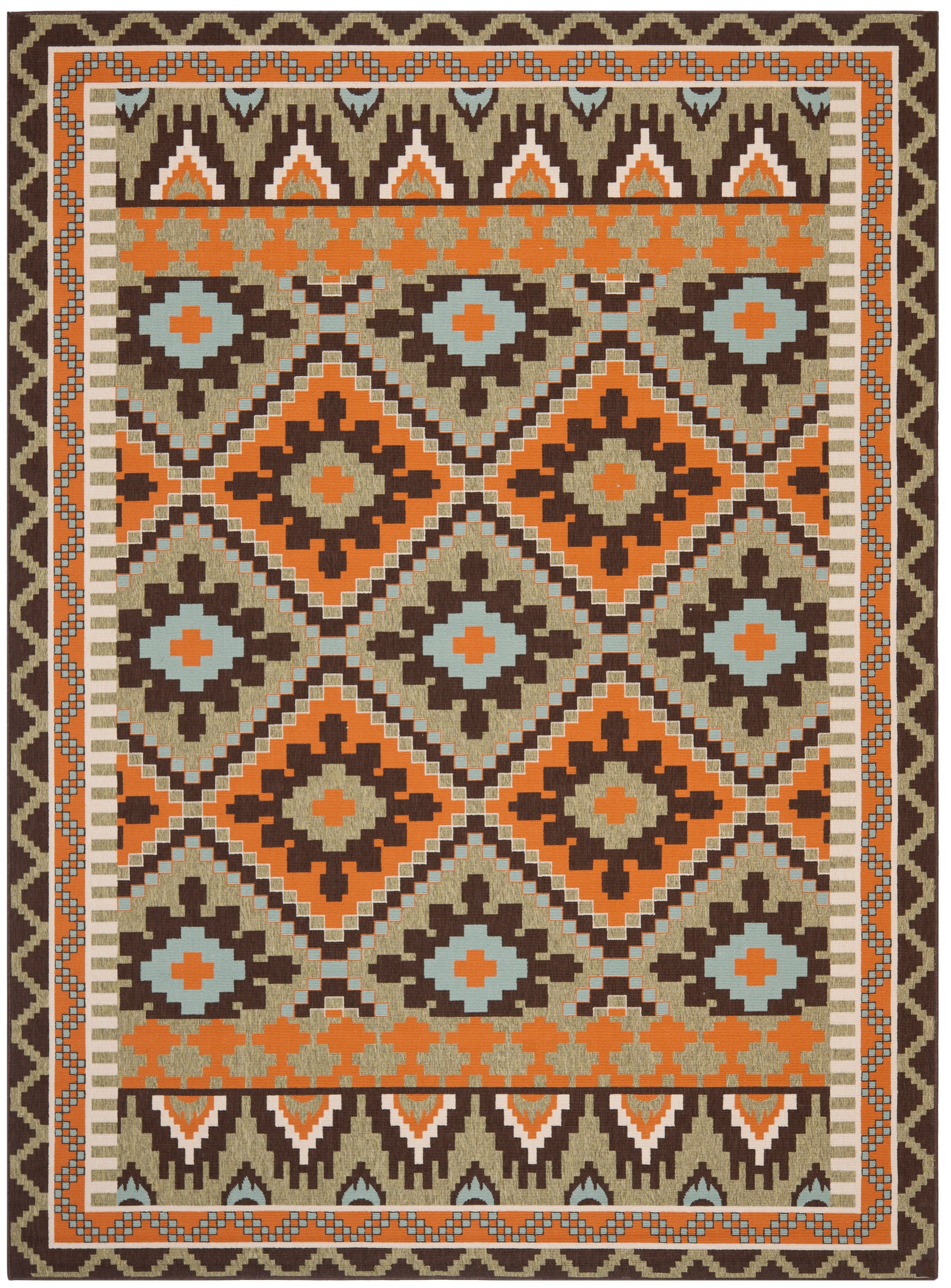 Safavieh Veranda Ver096 Green/Terracotta Area Rug