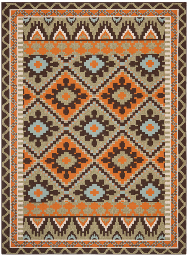 Safavieh Veranda Ver096 Green/Terracotta Rug.