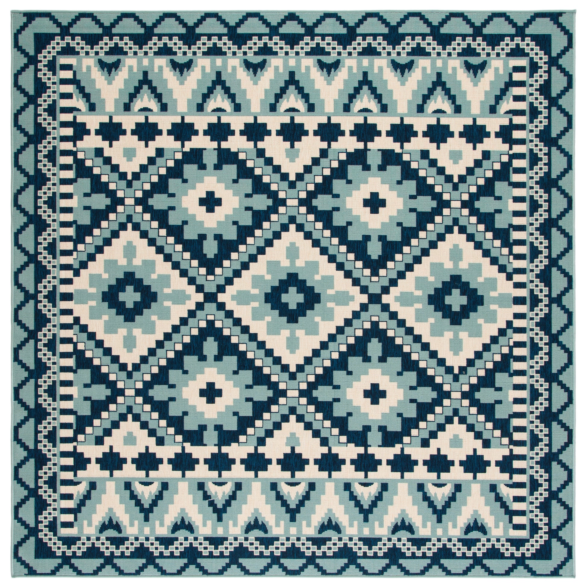 Safavieh Veranda Ver096 Turquoise/Blue Area Rug