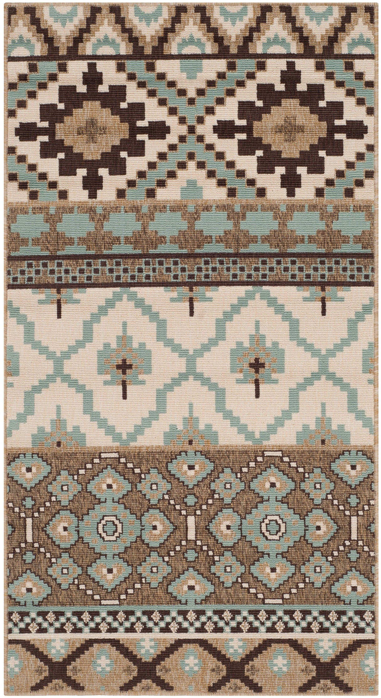 Safavieh Veranda Ver097 Creme/Brown Rug.