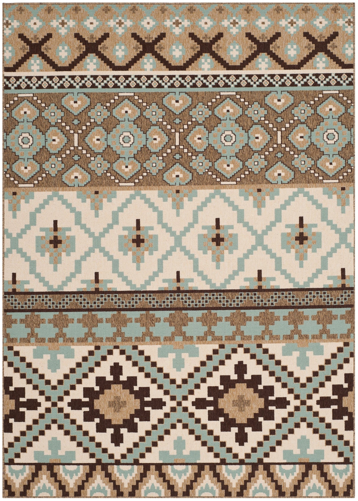 Safavieh Veranda Ver097 Creme/Brown Rug.