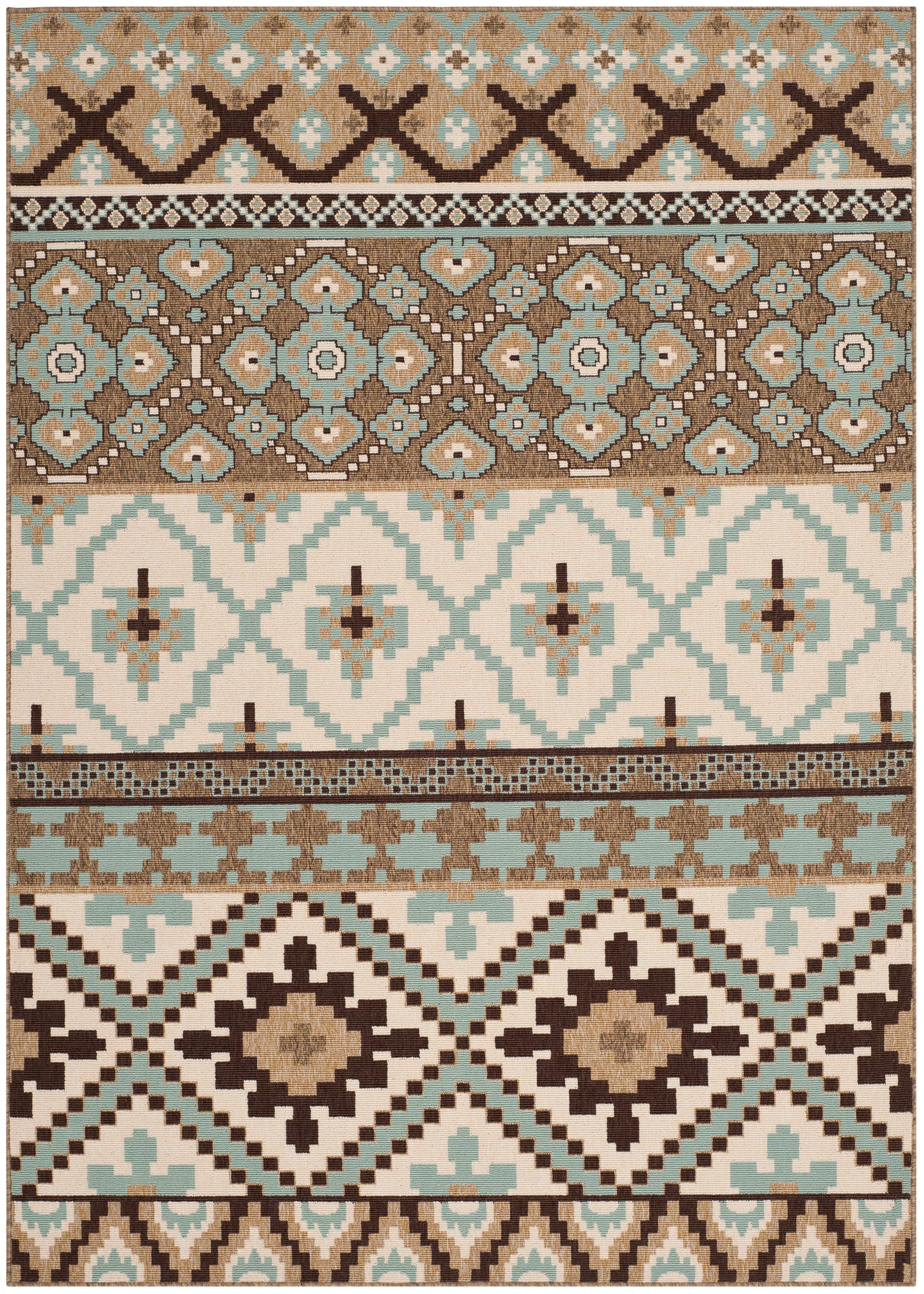 Safavieh Veranda Ver097 Creme/Brown Area Rug