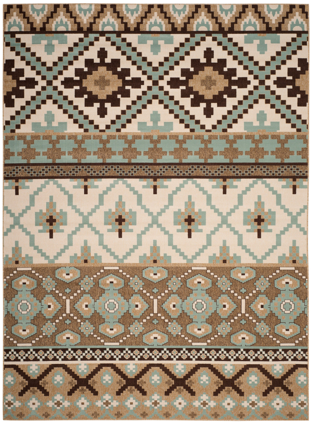 Safavieh Veranda Ver097 Creme/Brown Rug.
