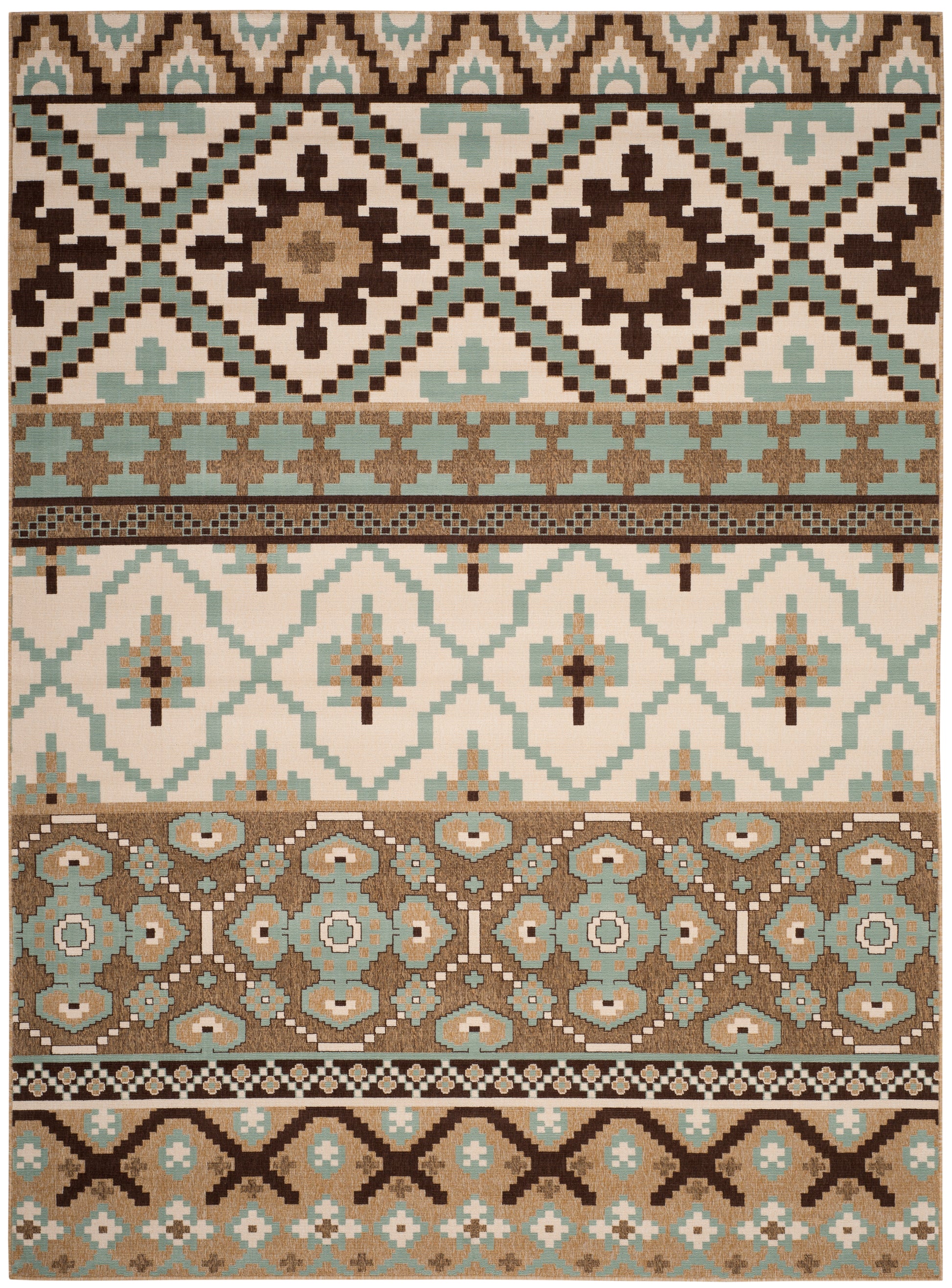 Safavieh Veranda Ver097 Creme/Brown Area Rug