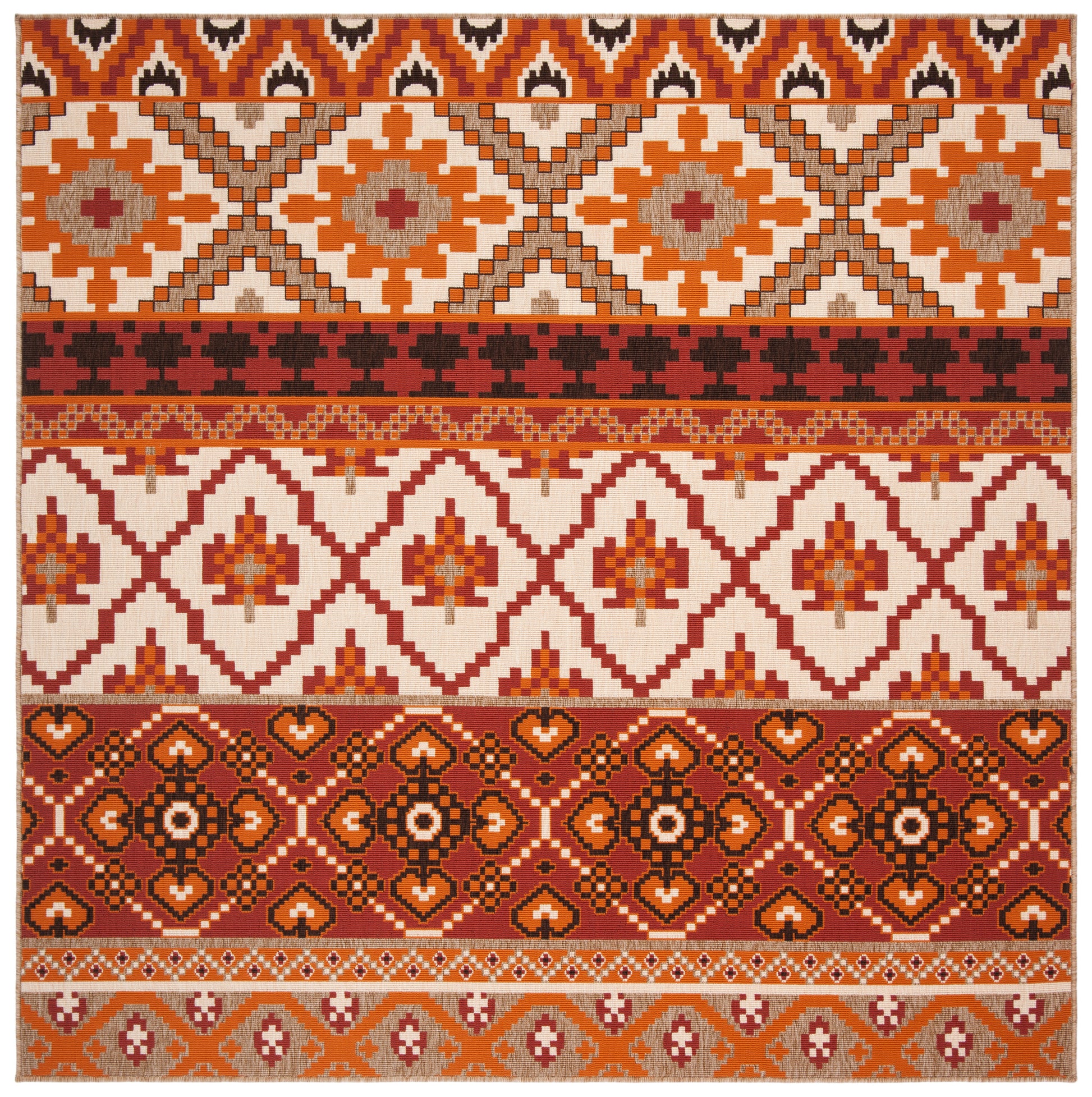 Safavieh Veranda Ver097 Red/Beige Area Rug