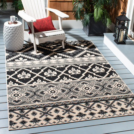 Safavieh Veranda Ver097 Black/Beige Rug.