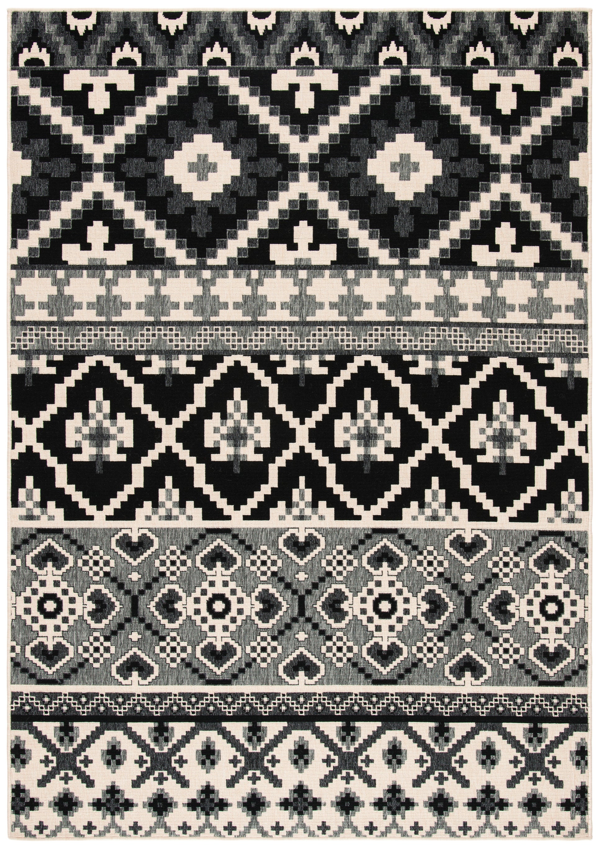 Safavieh Veranda Ver097 Black/Beige Area Rug