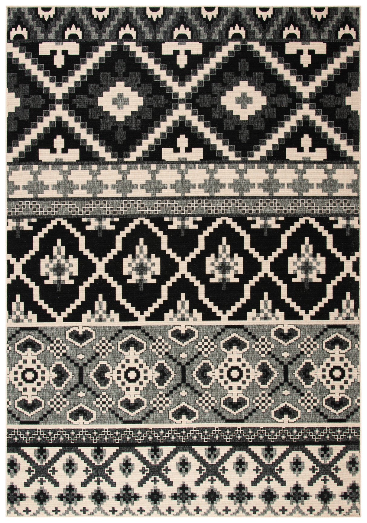 Safavieh Veranda Ver097 Black/Beige Rug.
