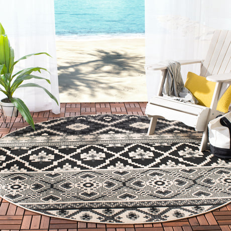 Safavieh Veranda Ver097 Black/Beige Rug.
