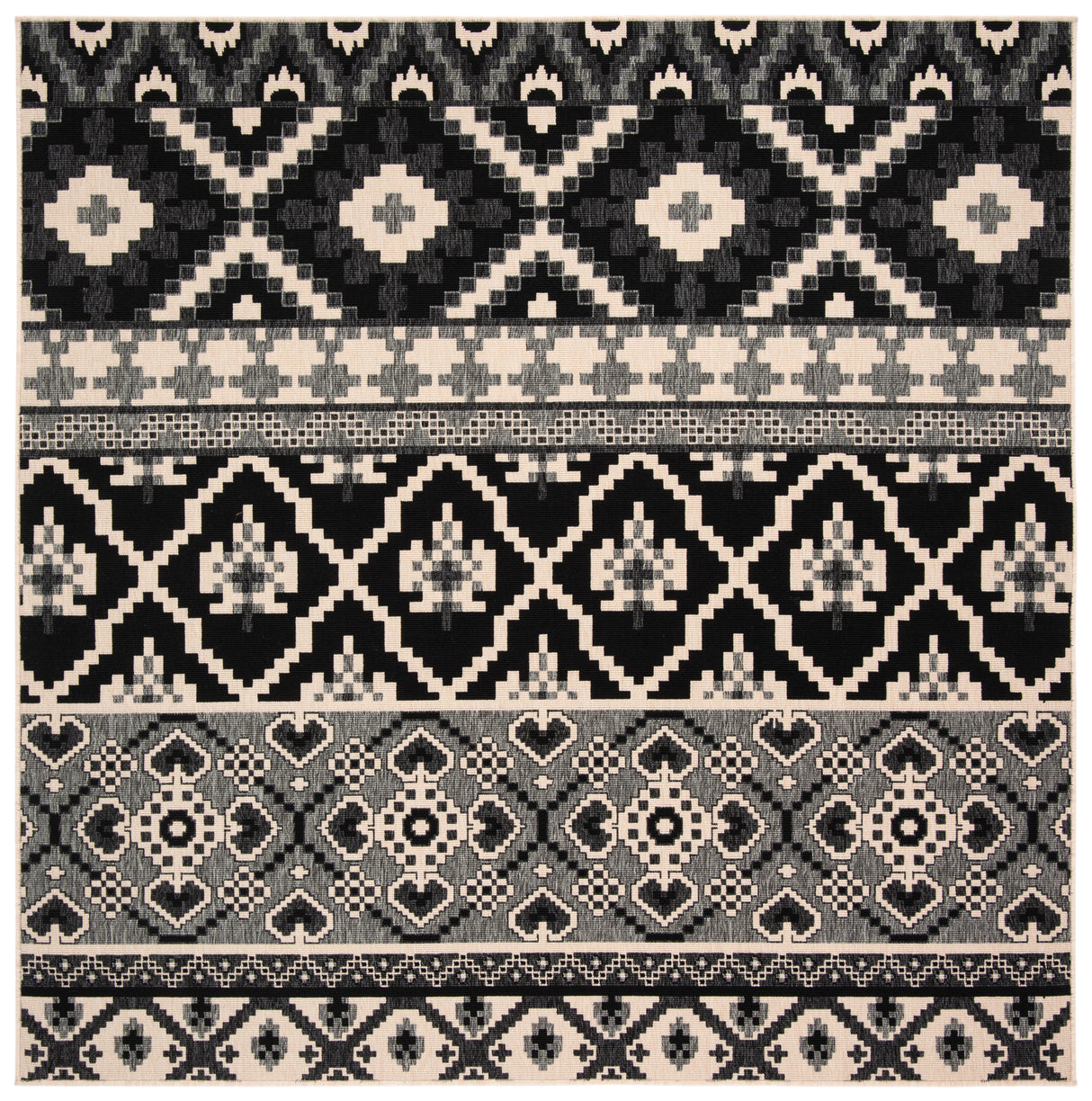 Safavieh Veranda Ver097 Black/Beige Rug.
