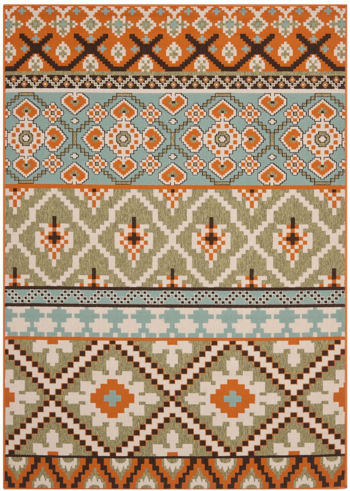 Safavieh Veranda Ver097 Green/Terracotta Rug.