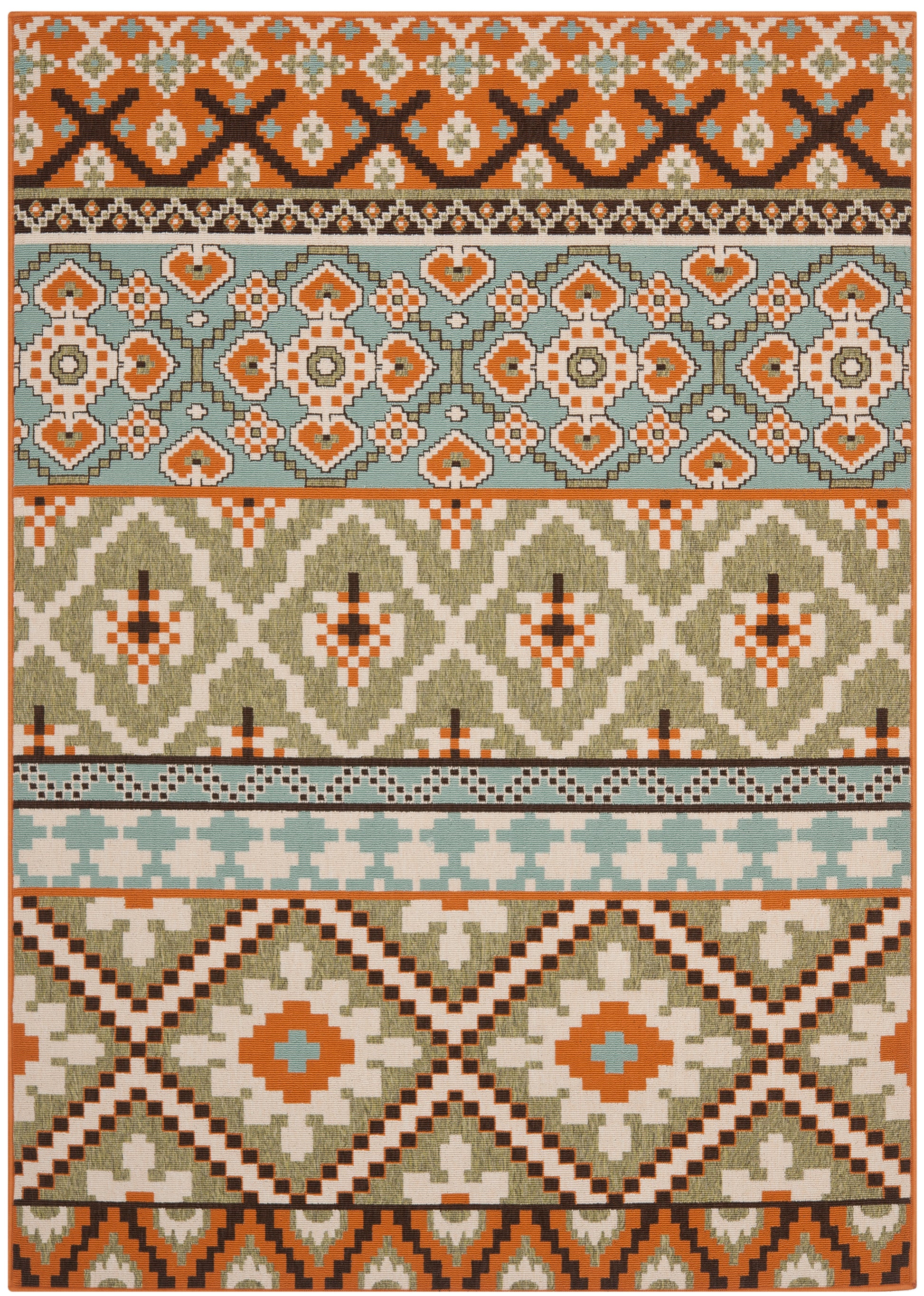 Safavieh Veranda Ver097 Green/Terracotta Area Rug