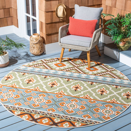 Safavieh Veranda Ver097 Green/Terracotta Rug.