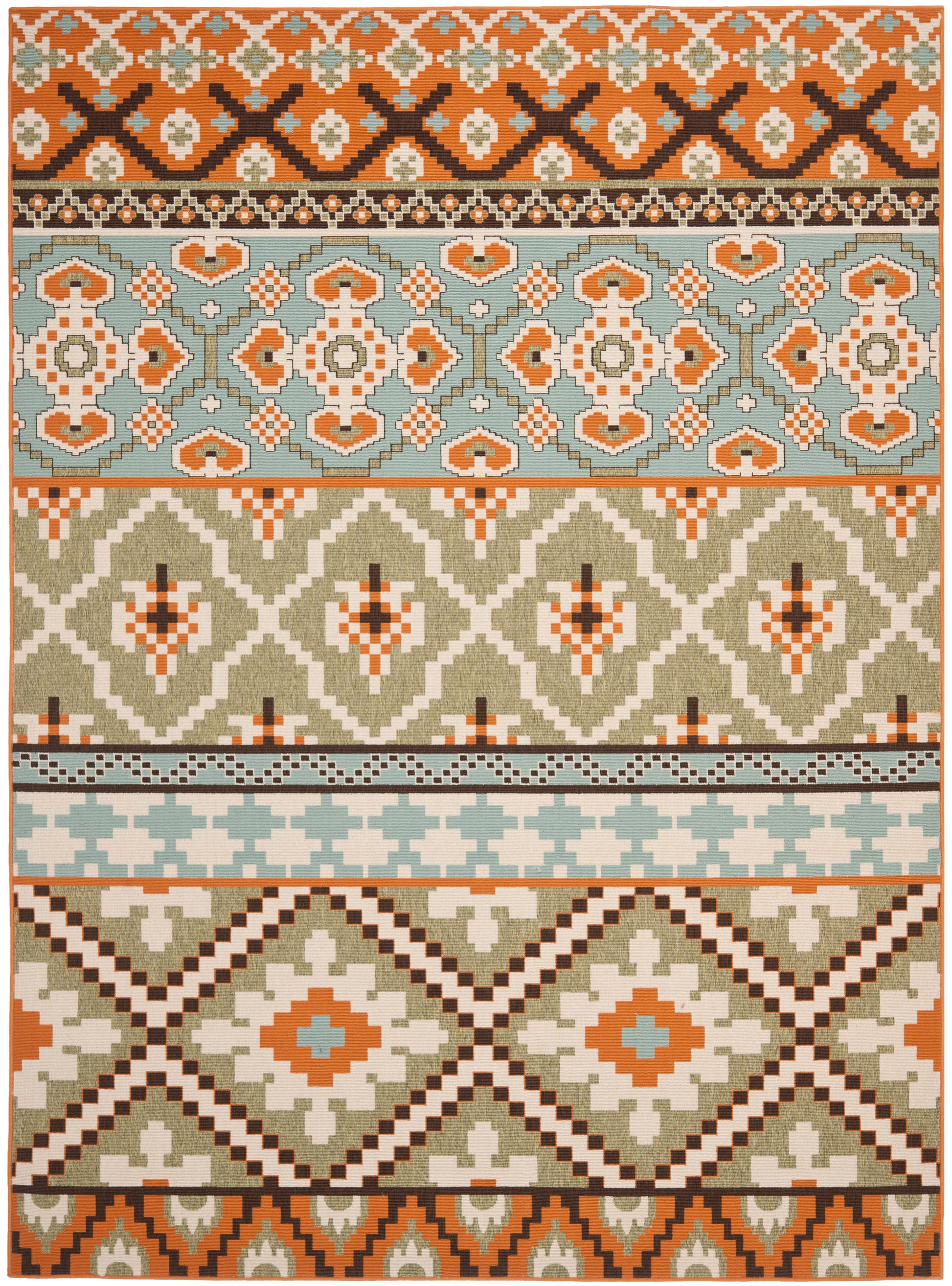 Safavieh Veranda Ver097 Green/Terracotta Area Rug