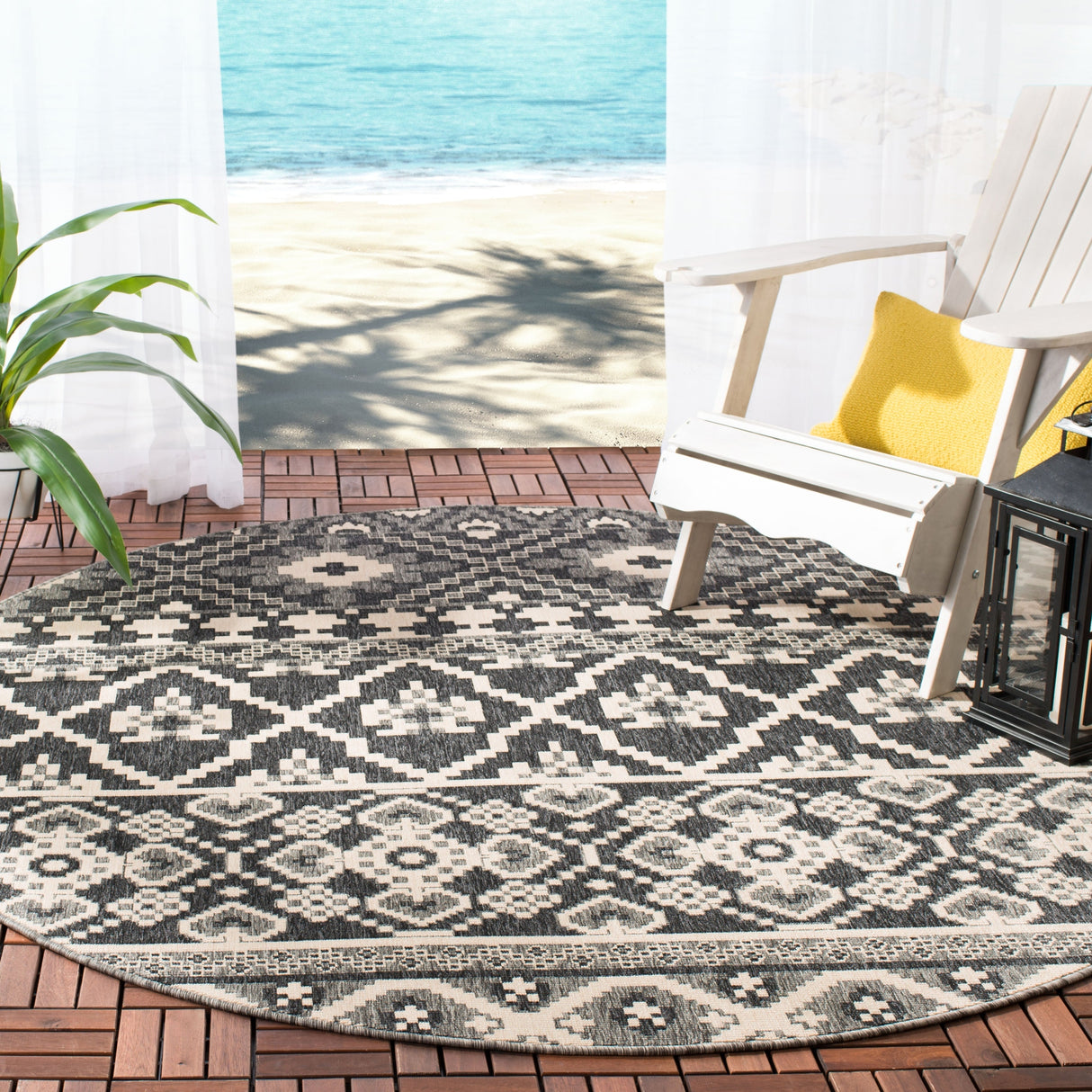 Safavieh Veranda Ver097 Grey/Beige Rug.