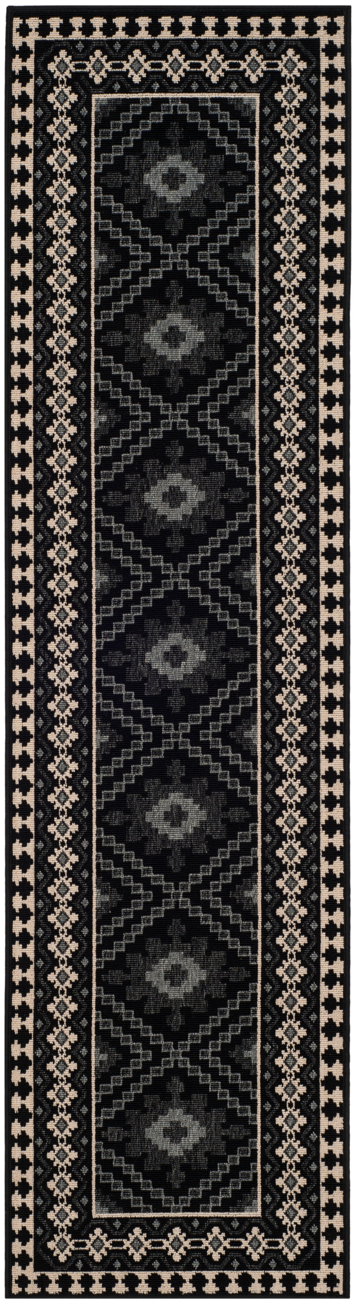 Safavieh Veranda Ver099 Black/Creme Area Rug