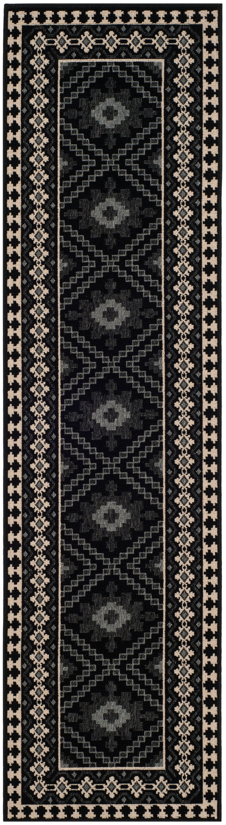 Safavieh Veranda Ver099 Black/Creme Rug.