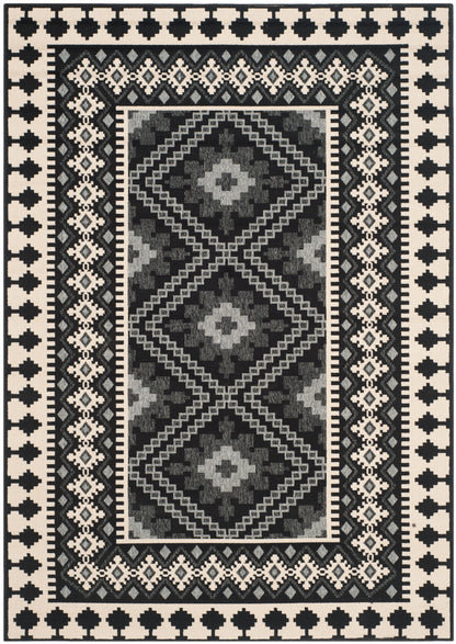 Safavieh Veranda Ver099 Black/Creme Area Rug