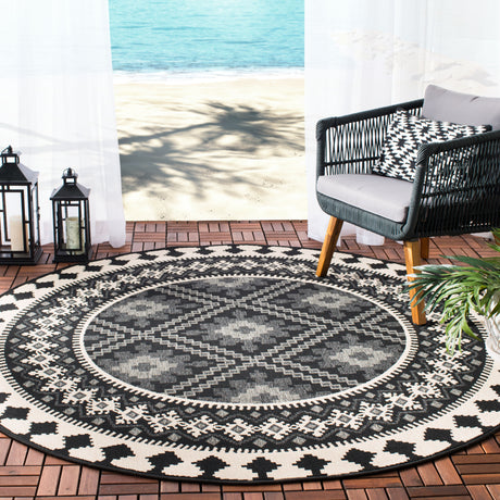 Safavieh Veranda Ver099 Black/Creme Rug.