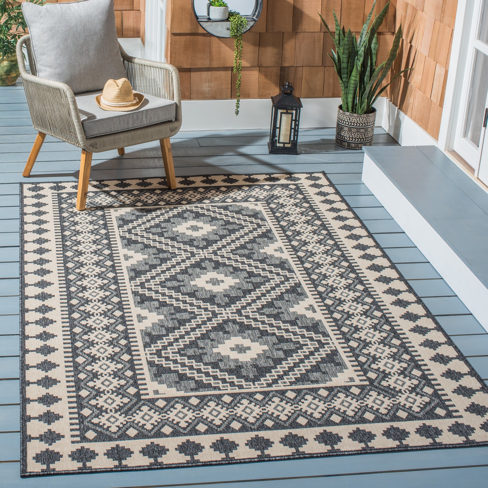 Safavieh Veranda Ver099 Ivory/Grey Area Rug