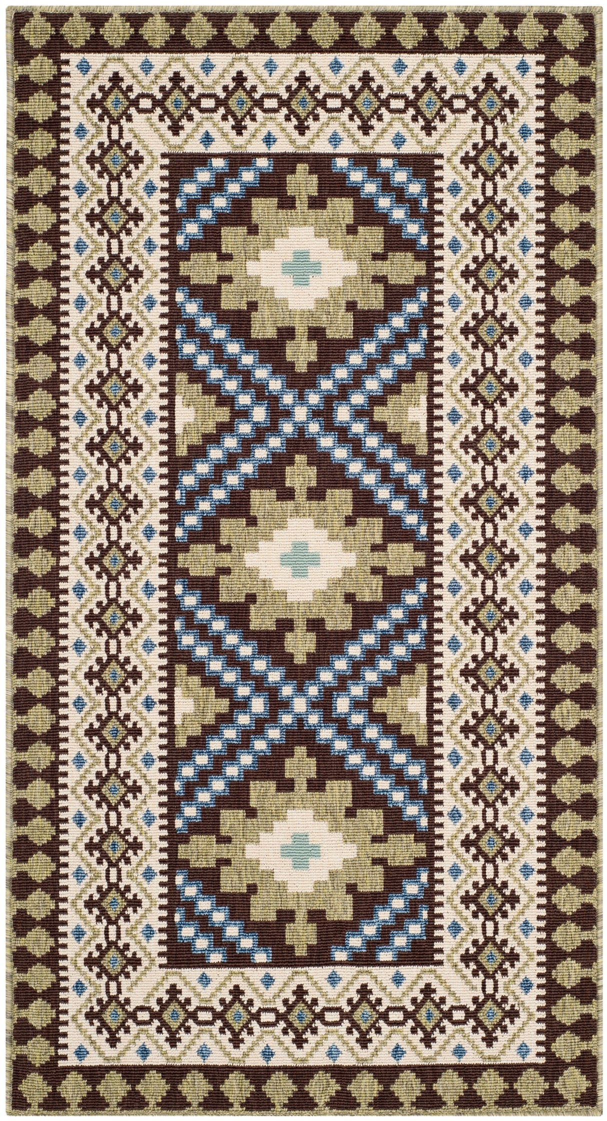 Safavieh Veranda Ver099 Chocolate/Green Rug.