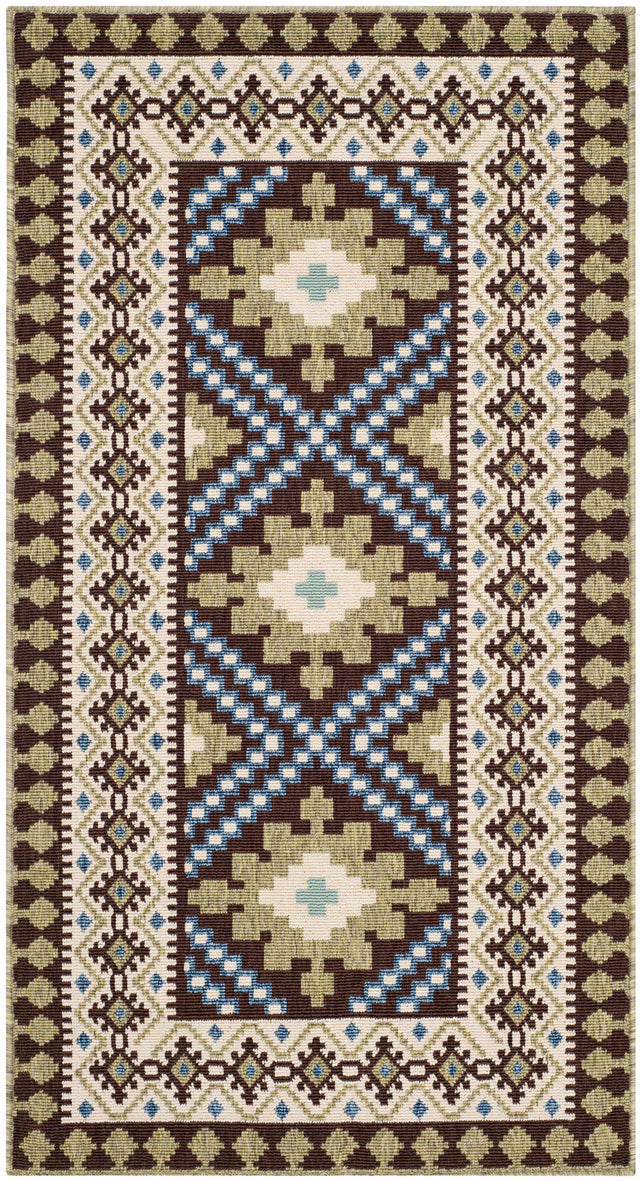 Safavieh Veranda Ver099 Chocolate/Green Rug.