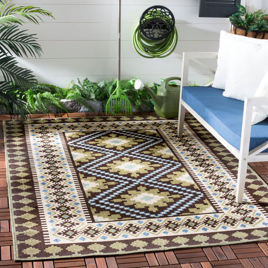 Safavieh Veranda Ver099 Chocolate/Green Area Rug