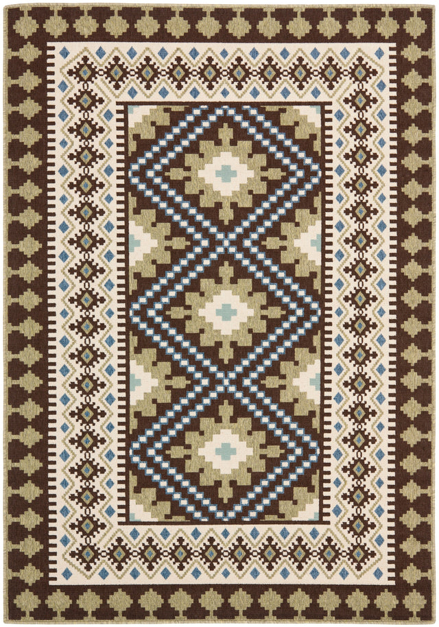 Safavieh Veranda Ver099 Chocolate/Green Rug.