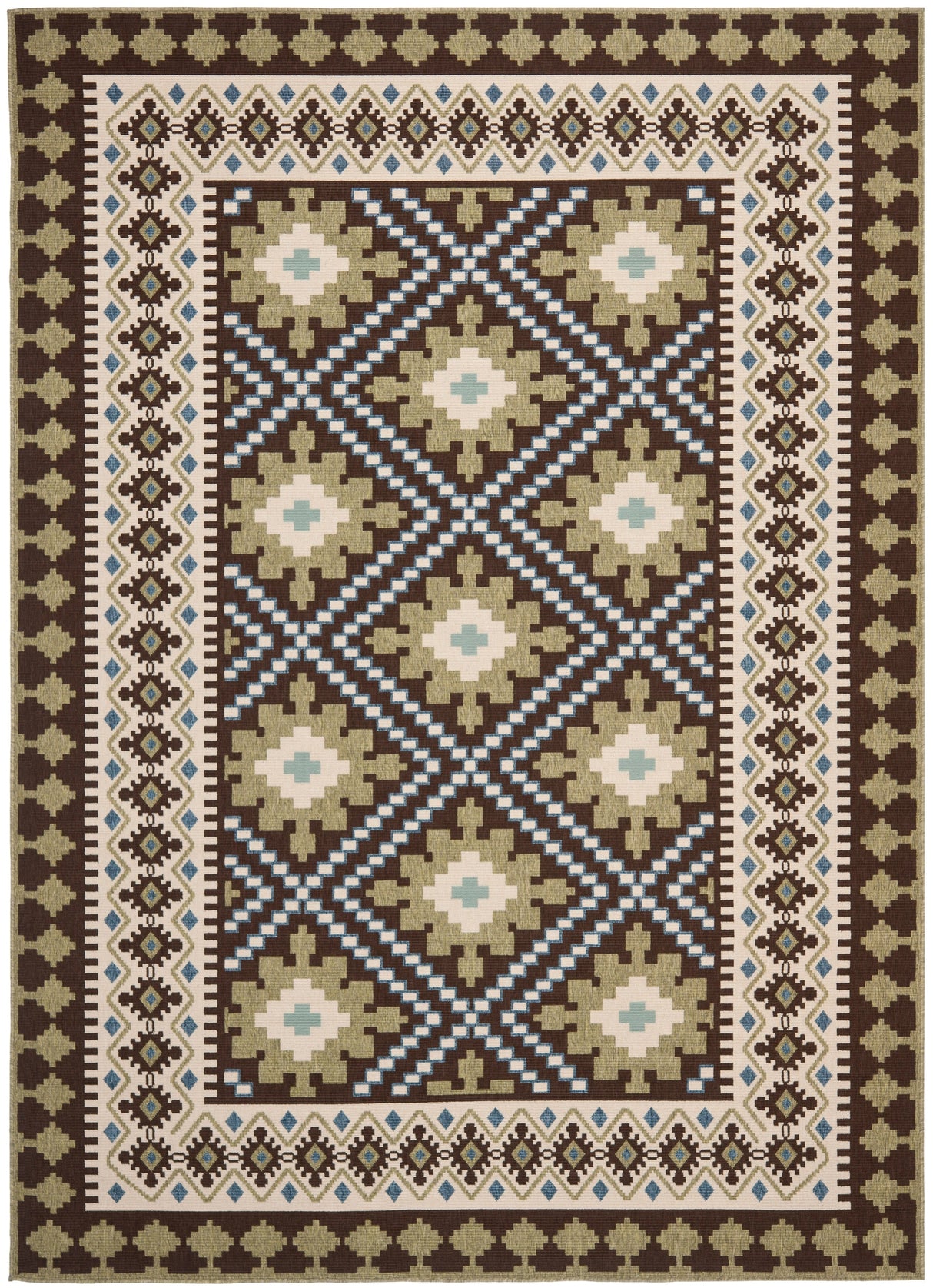 Safavieh Veranda Ver099 Chocolate/Green Rug.