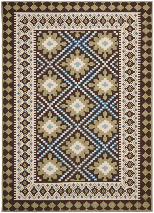 Safavieh Veranda Ver099 Chocolate/Green Rug.