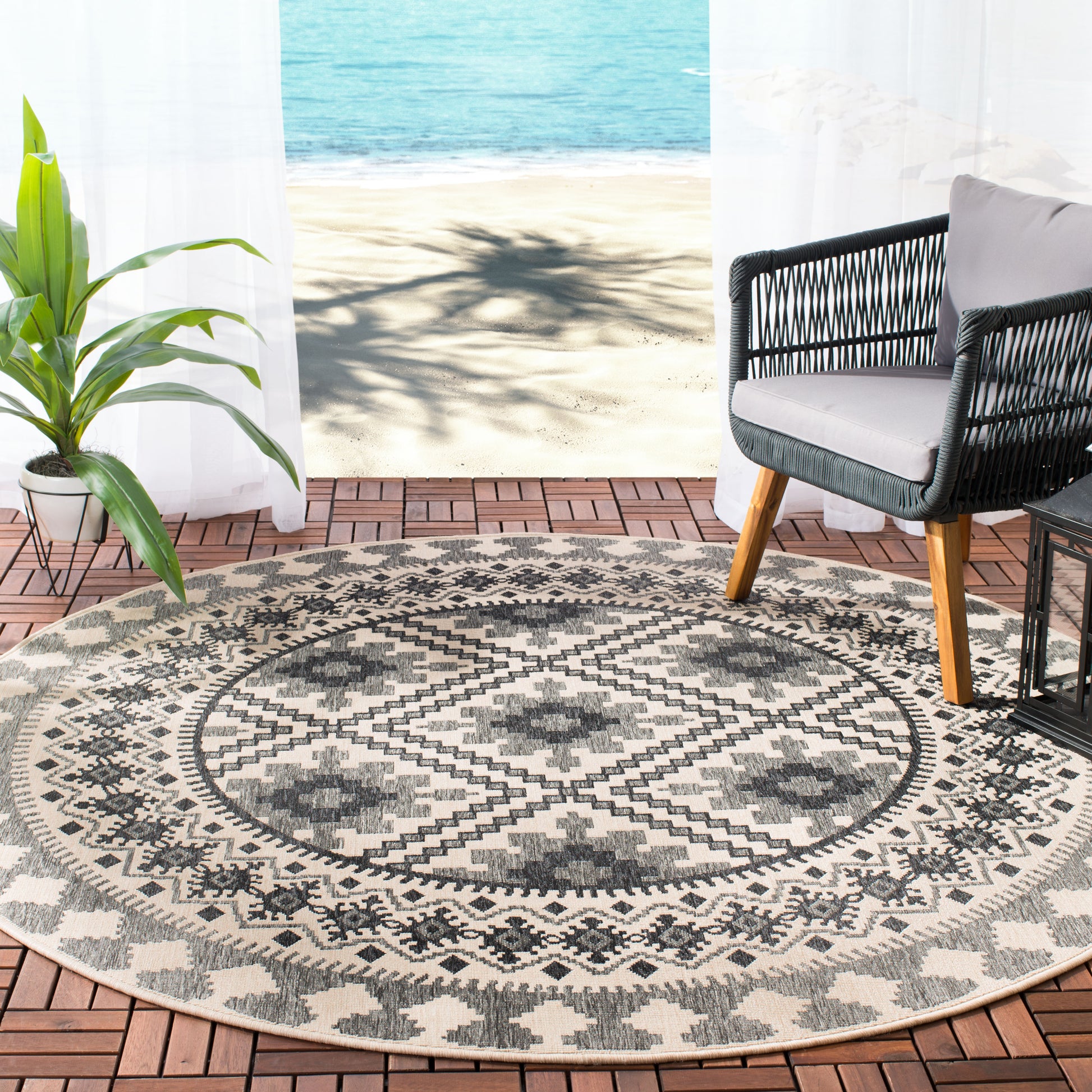 Safavieh Veranda Ver099 Ivory/Slate Area Rug