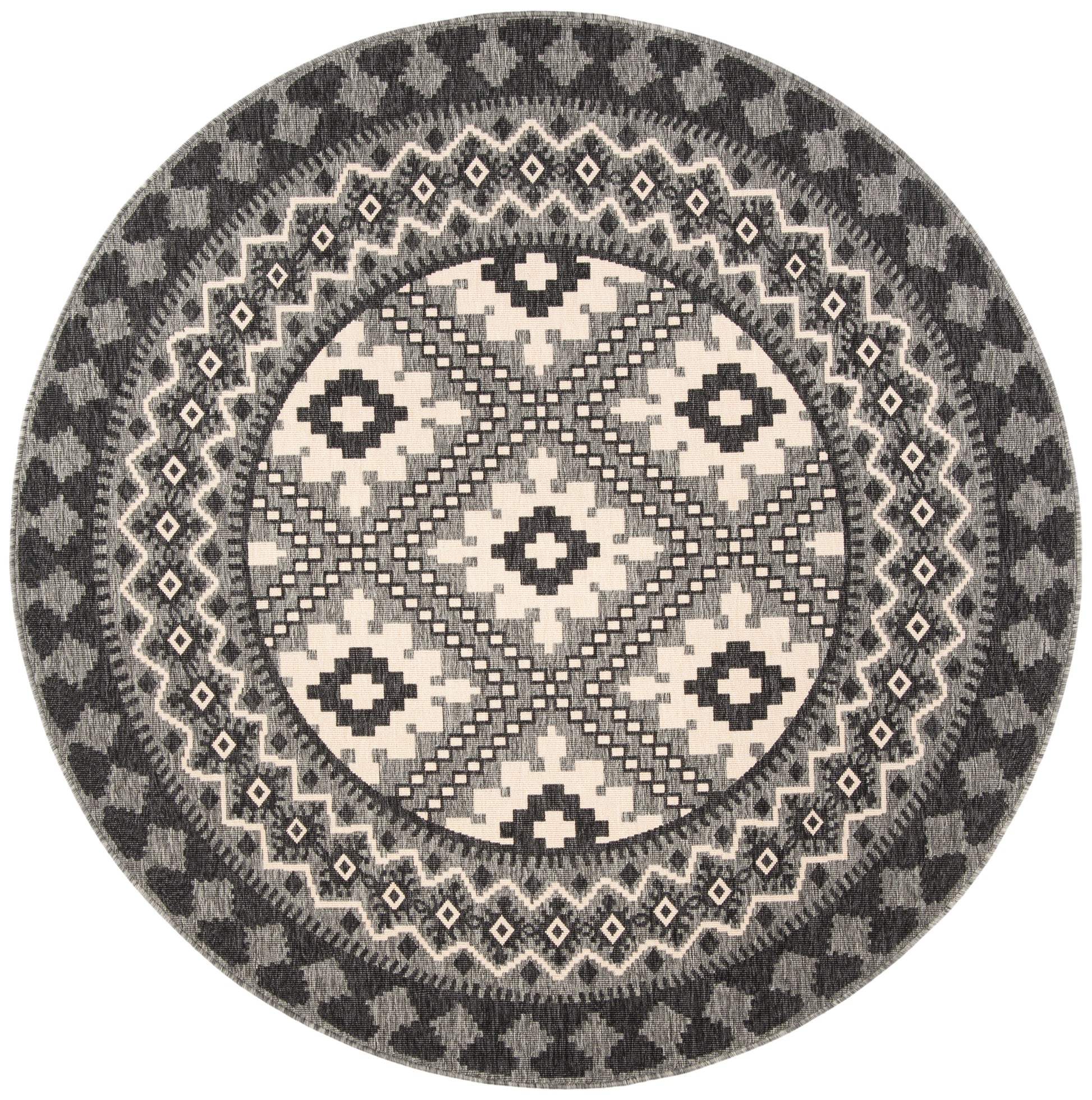 Safavieh Veranda Ver099 Ivory/Charcoal Area Rug