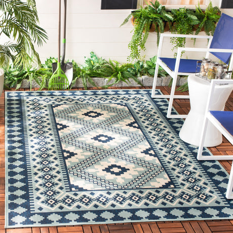 Safavieh Veranda Ver099 Ivory/Blue Rug.