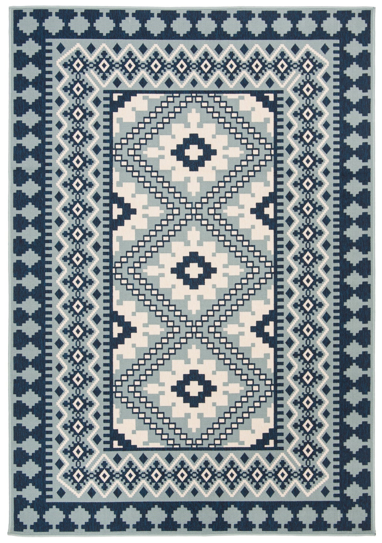 Safavieh Veranda Ver099 Ivory/Blue Rug.