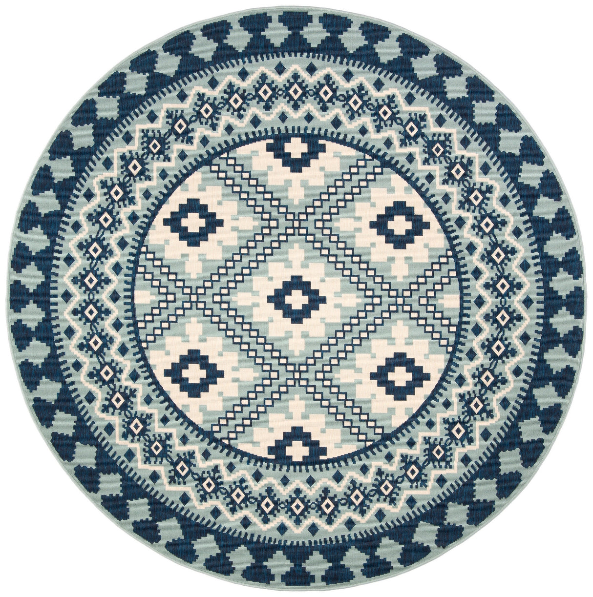 Safavieh Veranda Ver099 Ivory/Blue Rug.