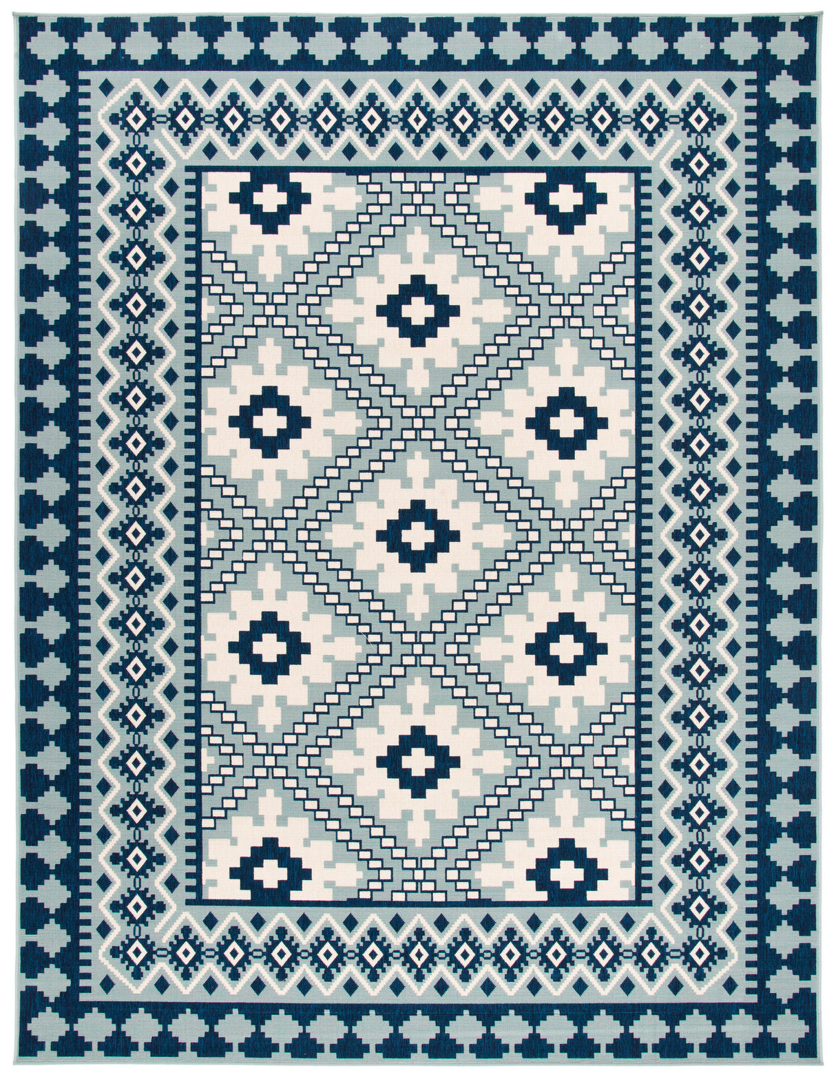 Safavieh Veranda Ver099 Ivory/Blue Rug.