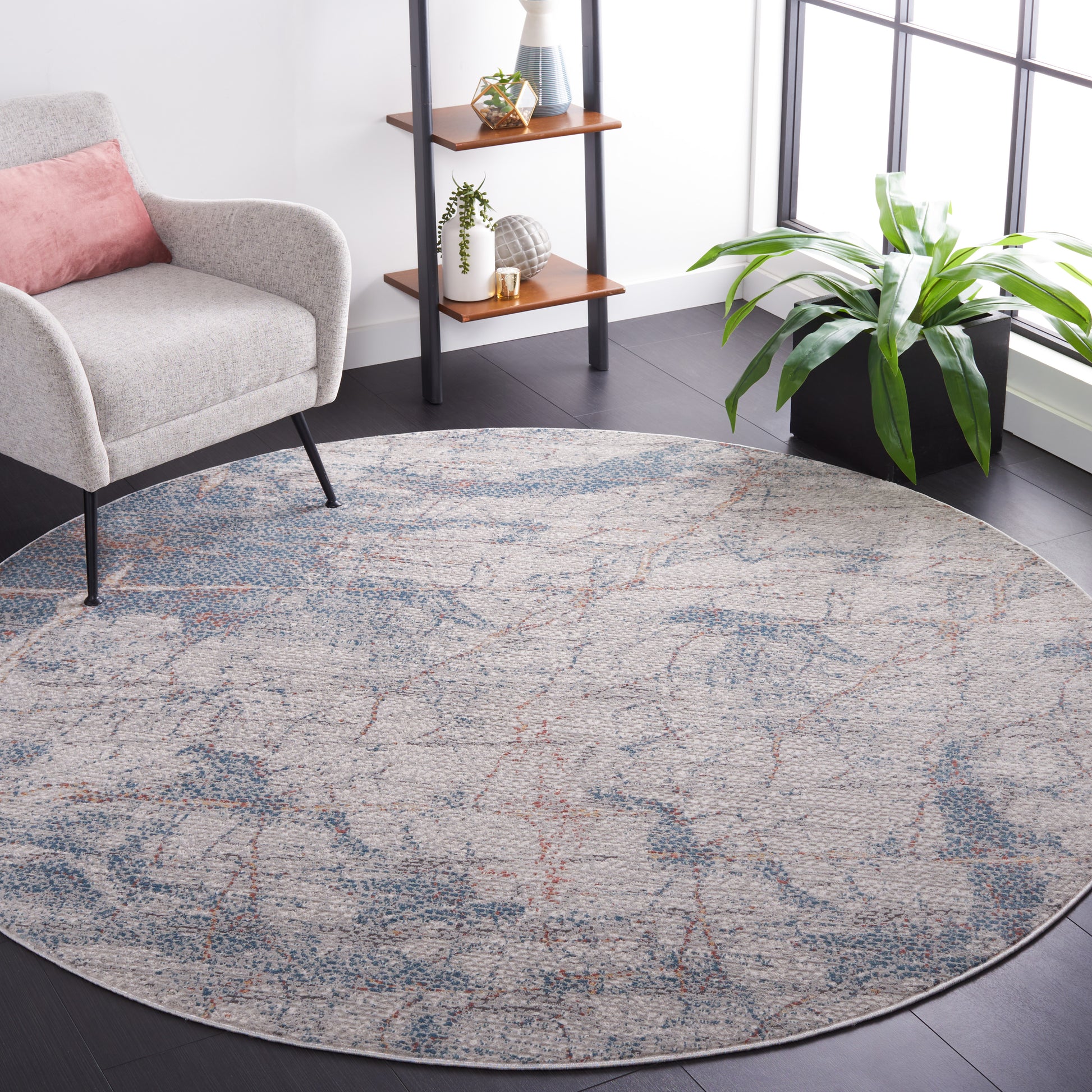 Safavieh Vogue Vge202A Grey/Blue Rust Area Rug