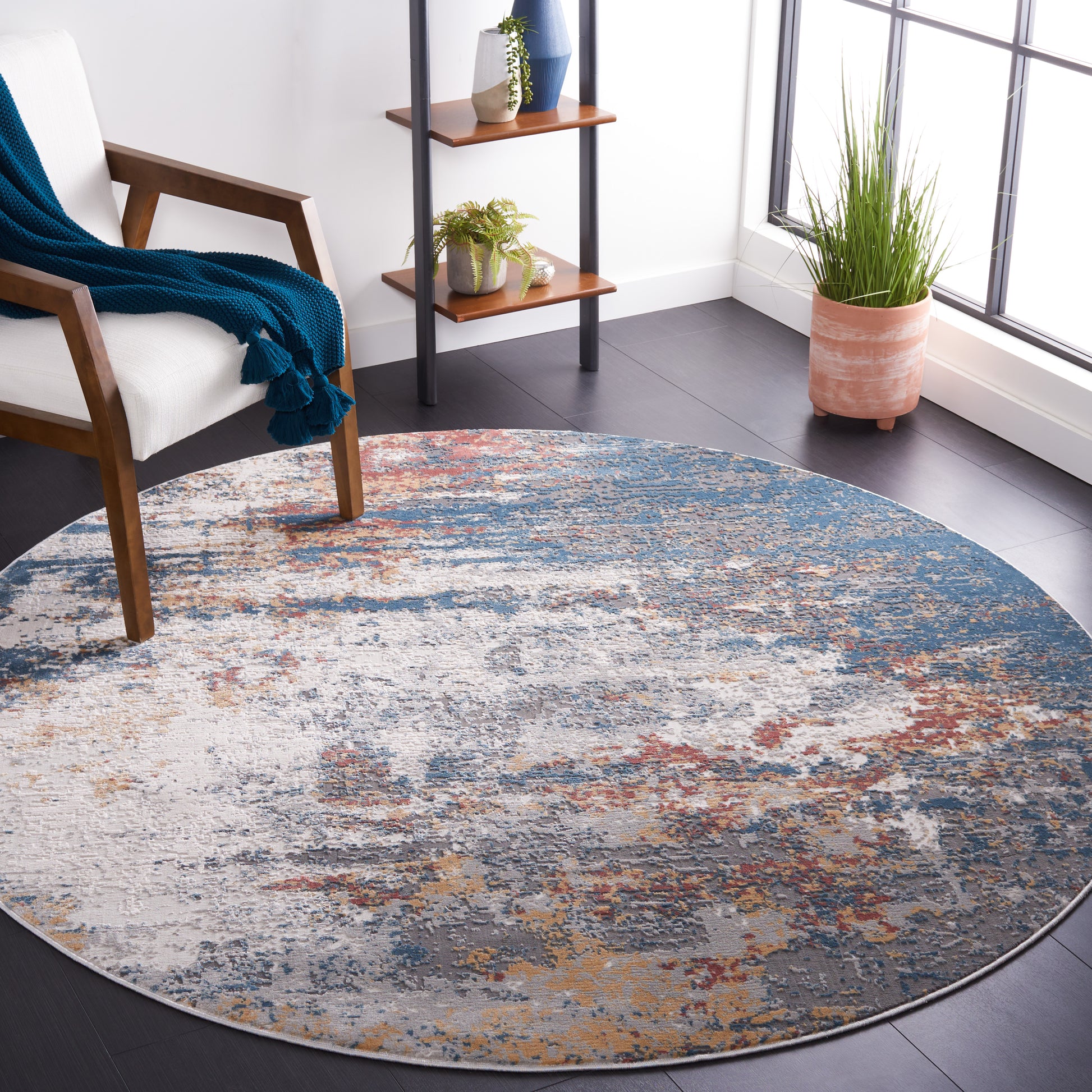 Safavieh Vogue Vge210A Ivory/Blue Rust Area Rug