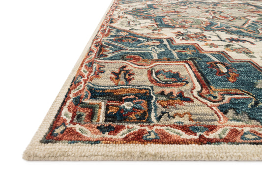 Loloi Victoria Vk-16 Blue/Red Area Rug