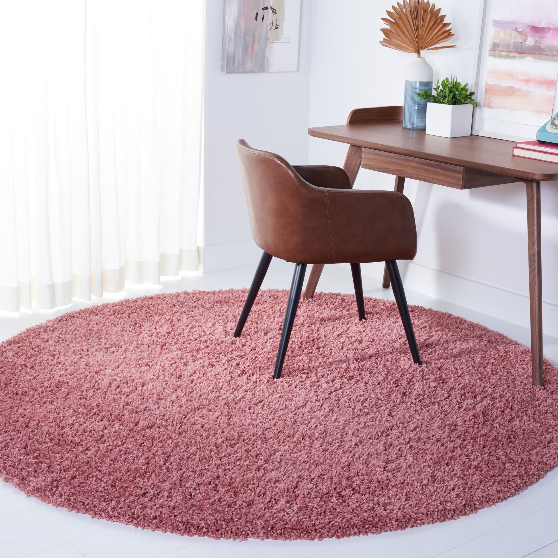 Safavieh Venus Shag Vns520U Pink Area Rug