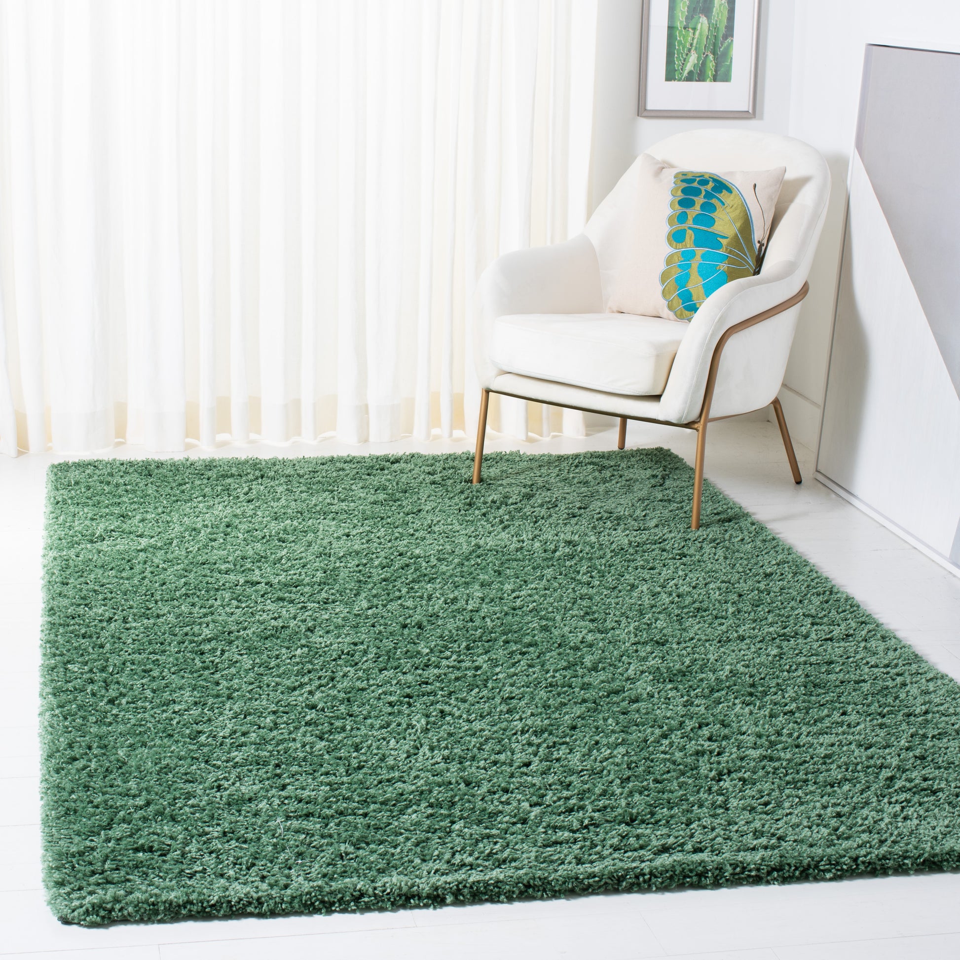 Safavieh Venus Shag Vns520Y Green Area Rug