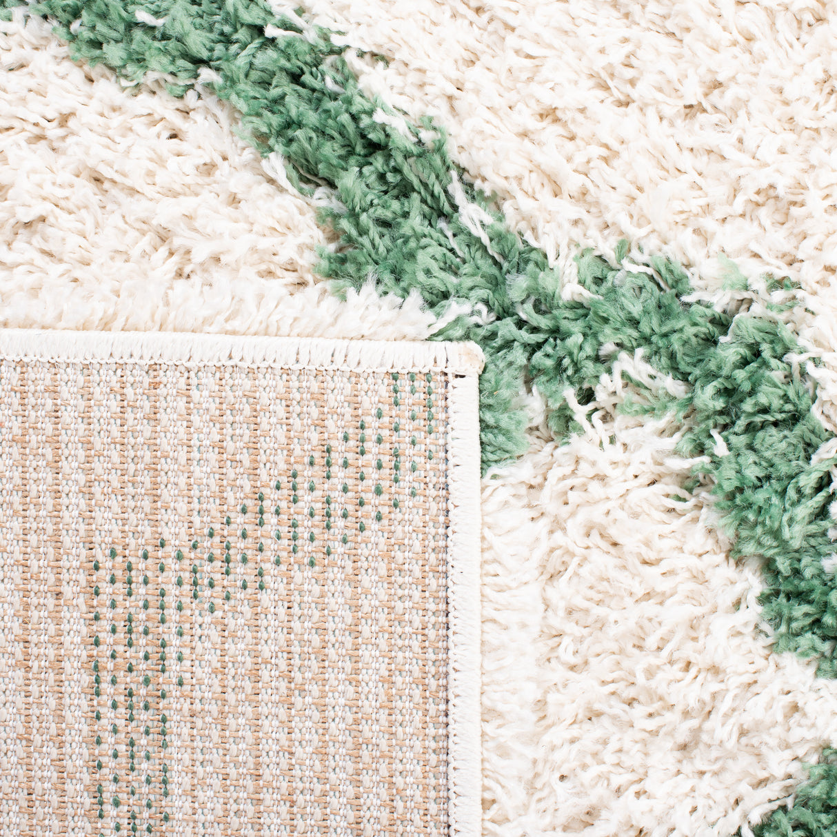 Safavieh Venus Shag Vns524A Ivory/Green Rugs.