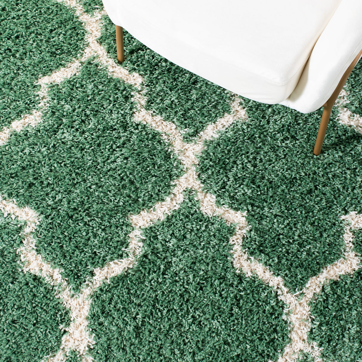 Safavieh Venus Shag Vns524Y Green/Ivory Rugs.