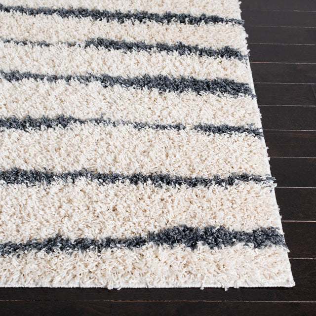 Safavieh Venus Shag Vns603B Ivory/Dark Grey Rug.