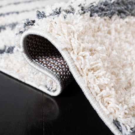 Safavieh Venus Shag Vns603B Ivory/Dark Grey Rug.