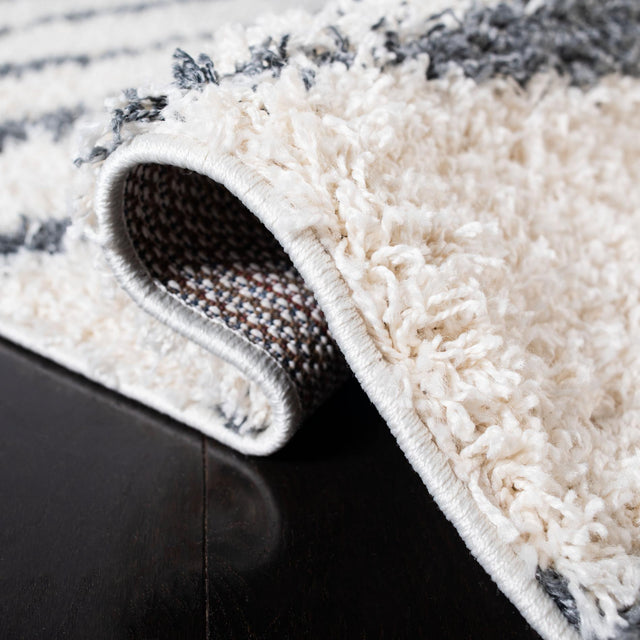 Safavieh Venus Shag Vns603B Ivory/Dark Grey Rug.