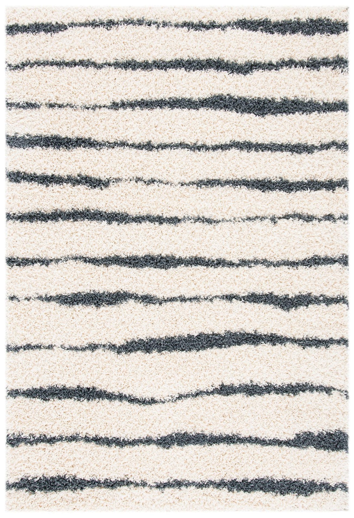 Safavieh Venus Shag Vns603B Ivory/Dark Grey Rug.