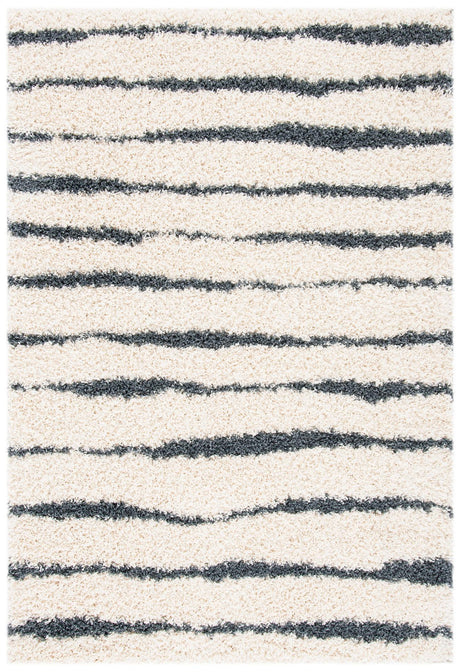 Safavieh Venus Shag Vns603B Ivory/Dark Grey Rug.