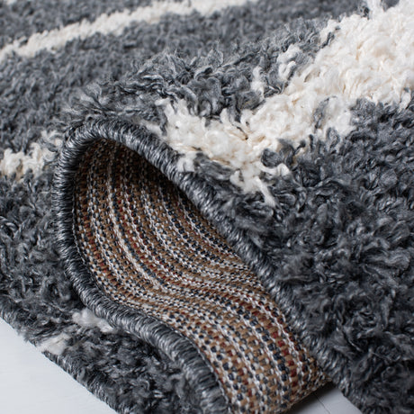 Safavieh Venus Shag Vns603G Dark Grey/Ivory Rug.